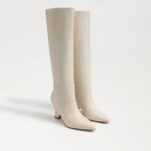 NEW Sam Edelman Vance Knee High Boots Women's 5 Ivory Cream